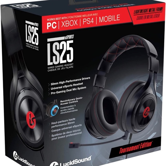 LucidSound LS25BK Wired Stereo Gaming Headset for Esports - Black - Picture 5 of 5